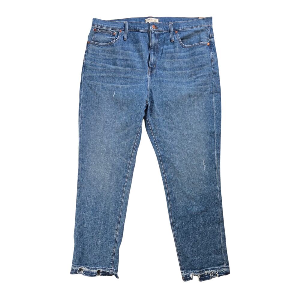 NWT Madewell High Rise Slim Crop Boyfriend Jeans 34 Tall